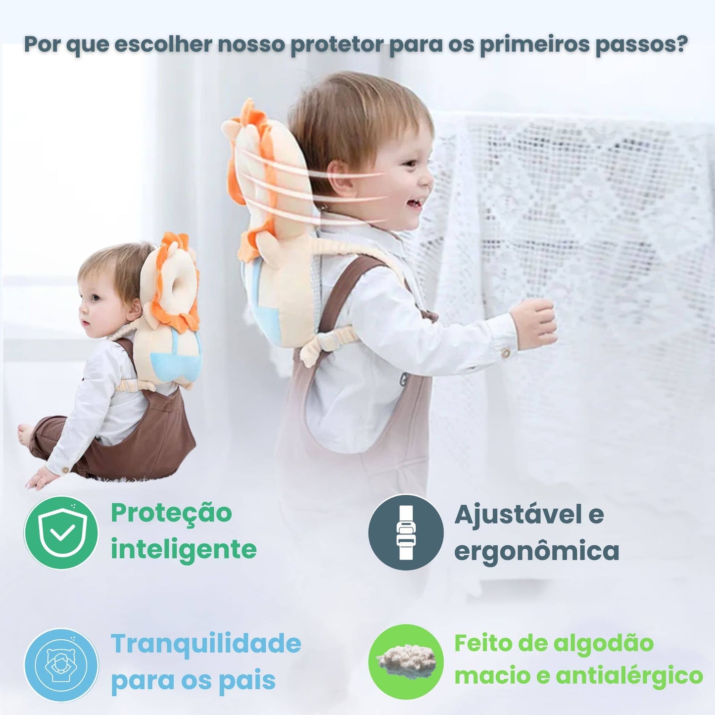 Proteção de Anjo™ - Mochila Anti-Queda para Bebês
