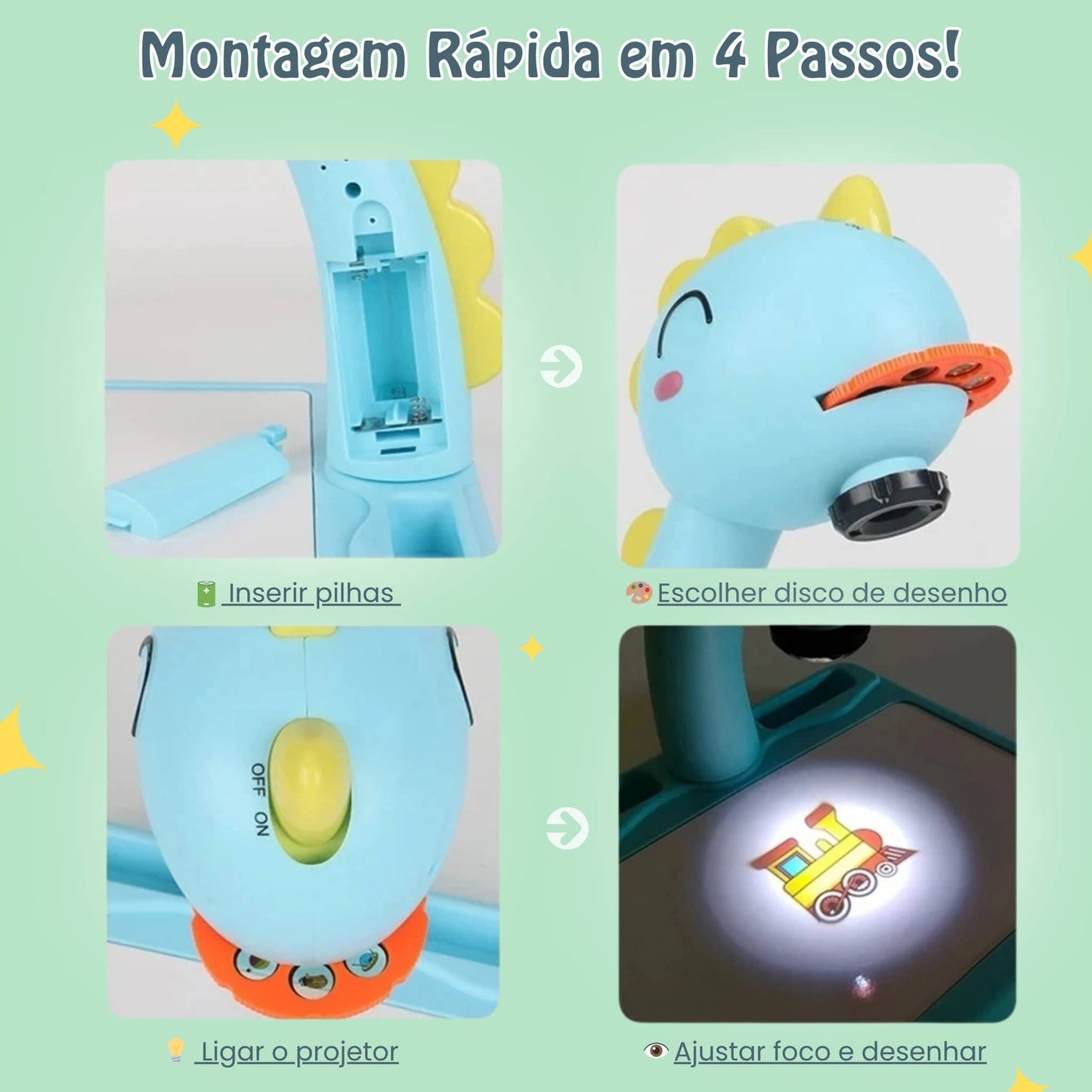 Girafa Artista™ - Mesa Projetora de desenhos para crianças