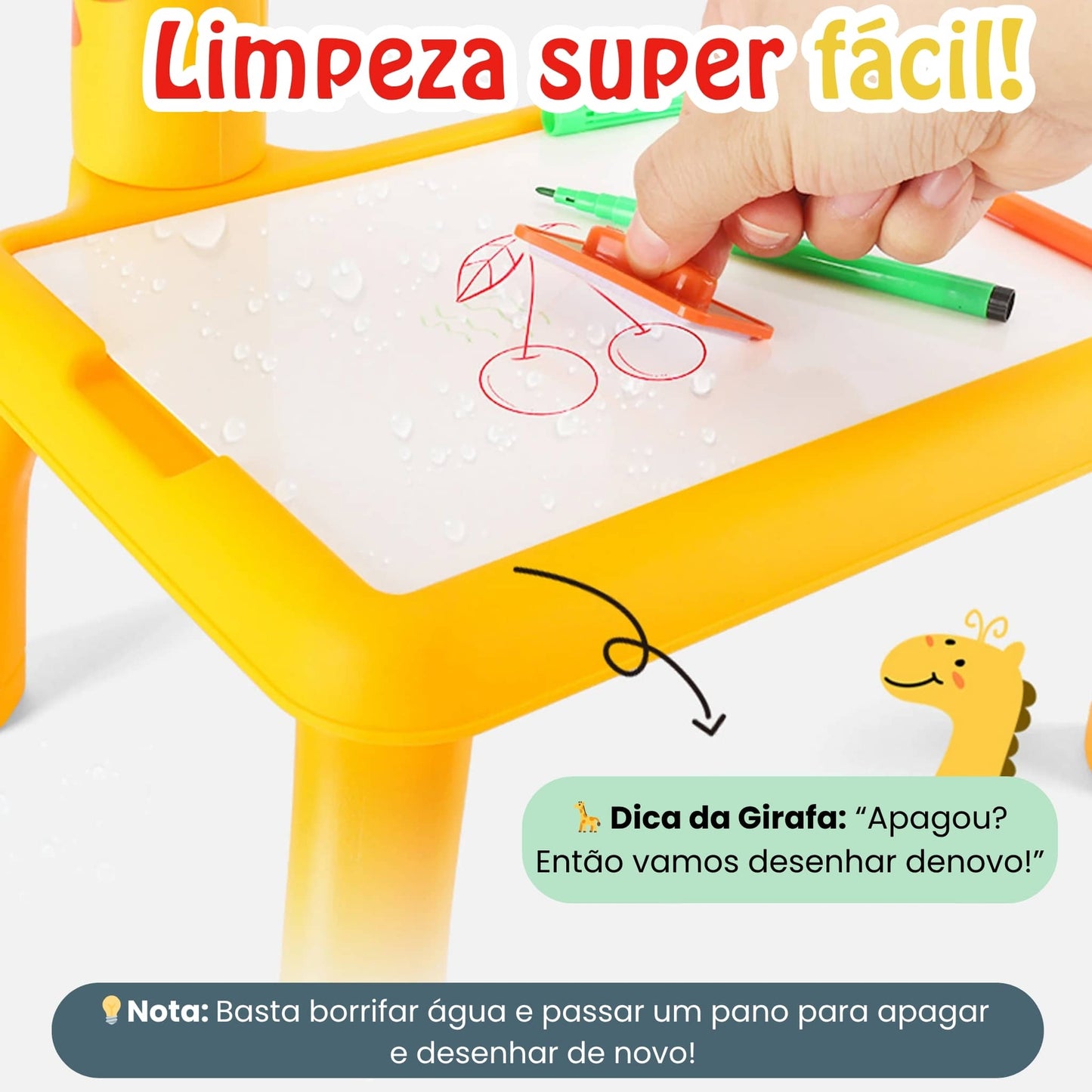 Girafa Artista™ - Mesa Projetora de desenhos para crianças