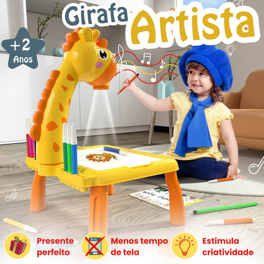 Girafa Artista™ - Mesa Projetora de desenhos para crianças