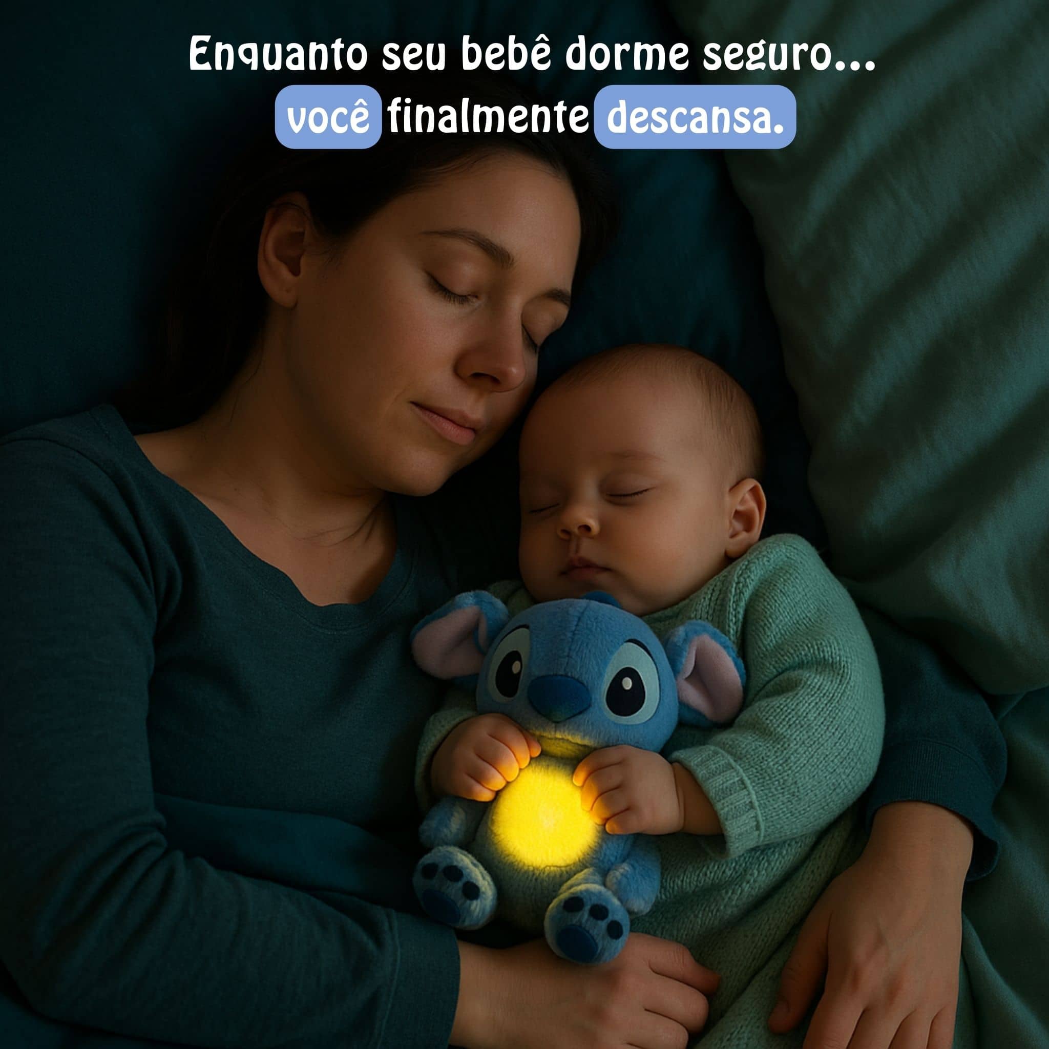 Soninho de Anjo™ — Ursinho Calmante com Batimentos