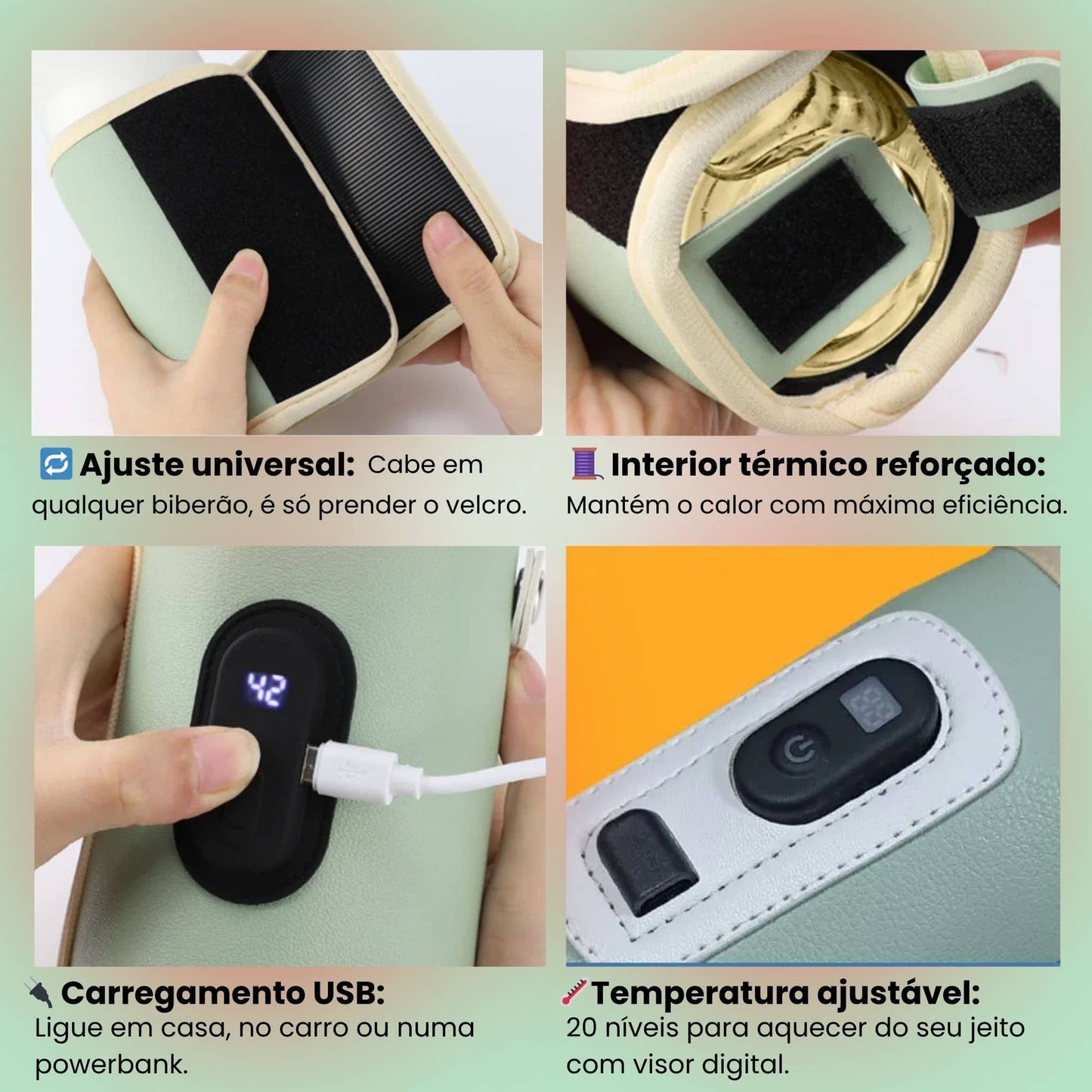 Aquecedor Portátil com Ecrã Digital