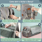 Mochila Berço 3 em 1 com Trocador Integrado