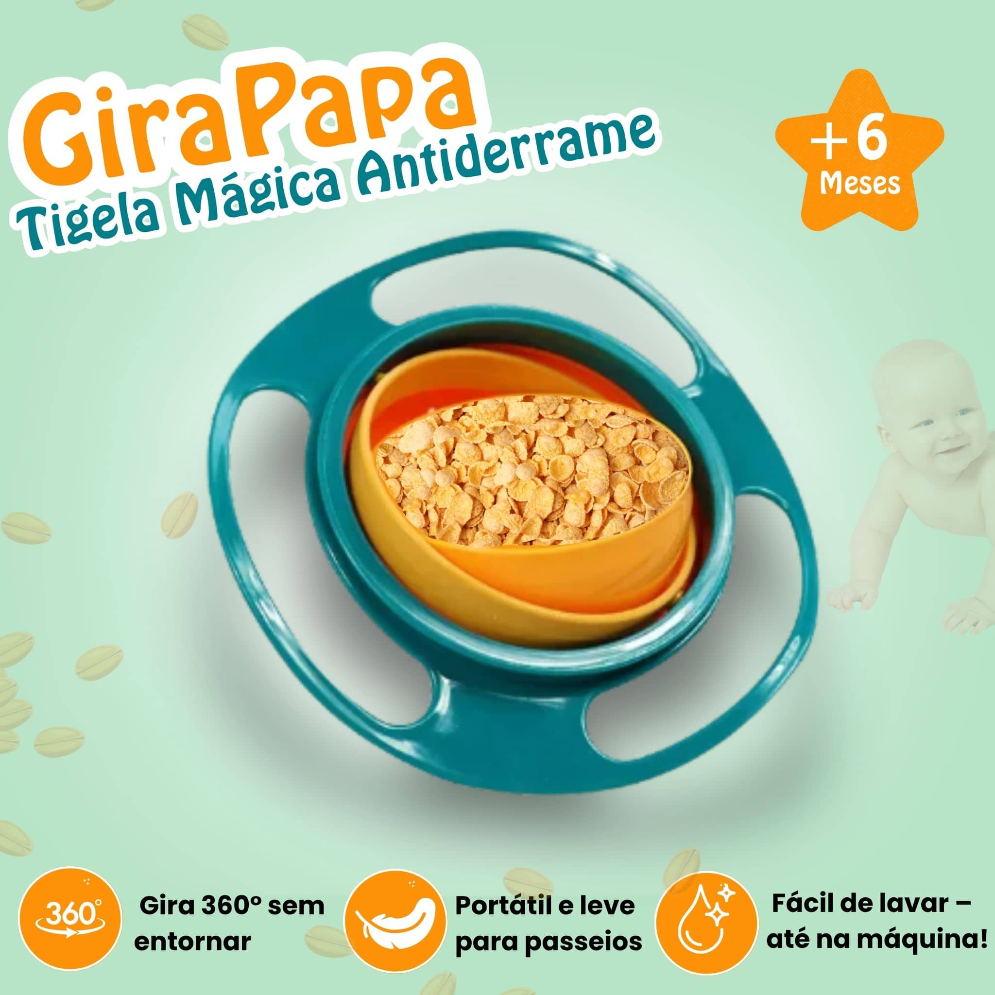 GiraPapa™ – Tigela Mágica Antiderrame