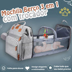 Mochila Berço 3 em 1 com Trocador Integrado