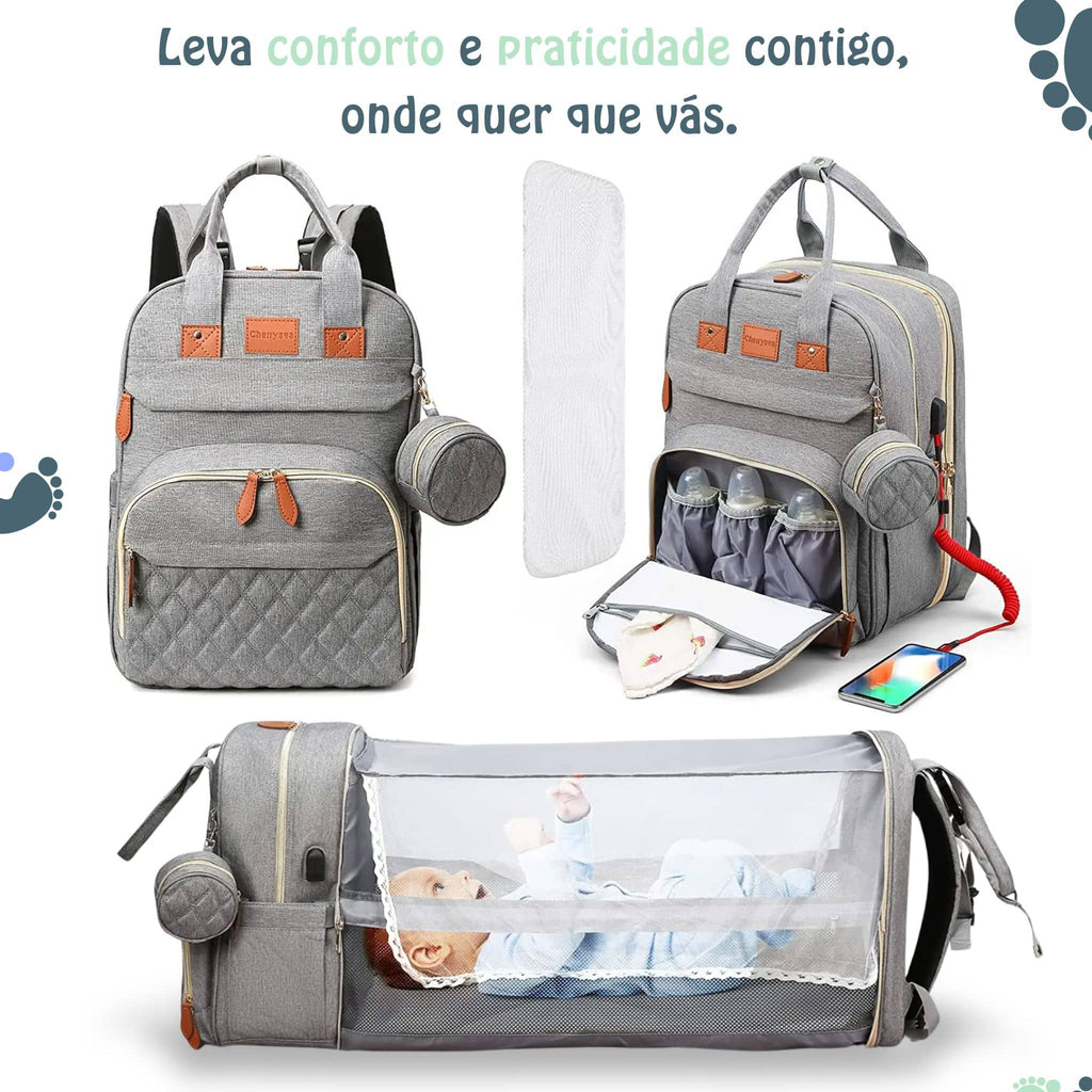 Mochila Berço 3 em 1 com Trocador Integrado
